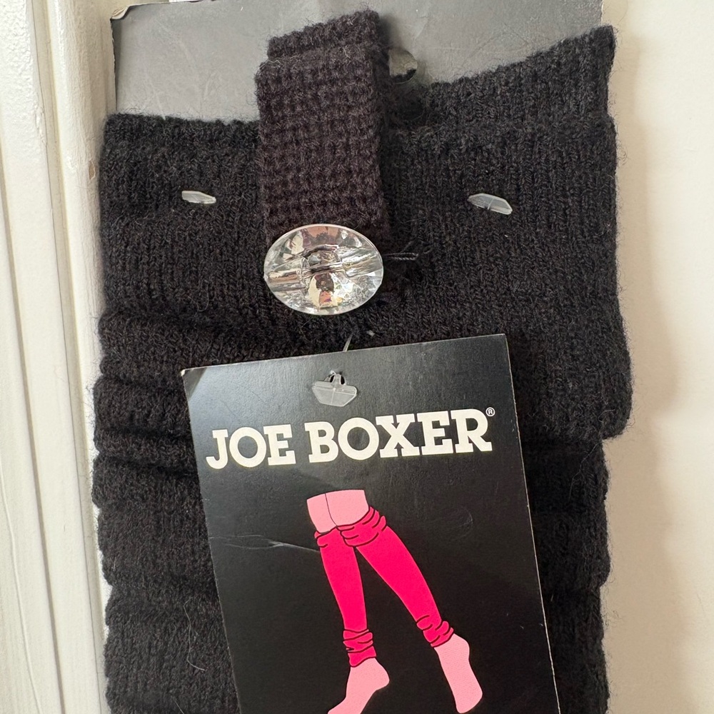 Joe Boxer Black Knit Leg Warmers - Picture 3 of 4